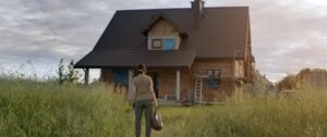 A house and a person in front of it